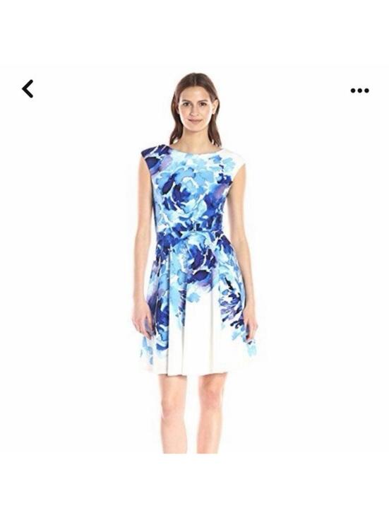 Maggy London Dresses & Skirts - Maggy London 'Rosa Peony' Print Scuba Fit & Flare Dress 12